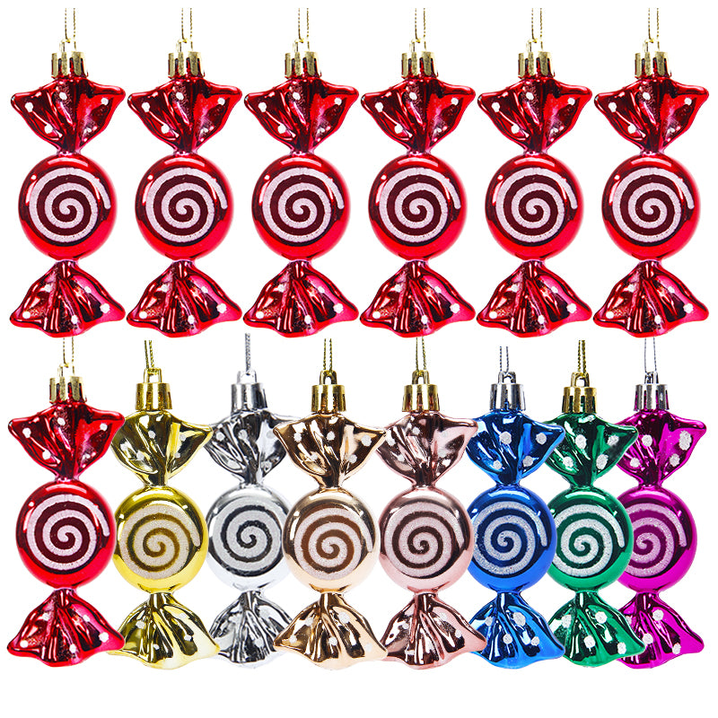 9cm6pcs/box Christmas tree decorative pendants, Christmas gifts