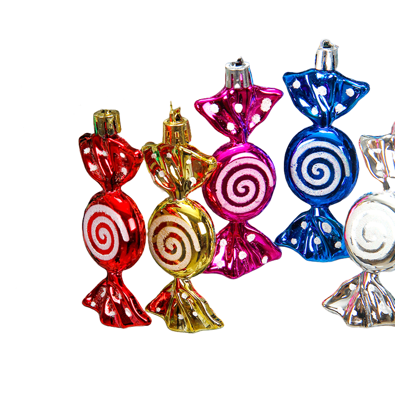 9cm6pcs/box Christmas tree decorative pendants, Christmas gifts